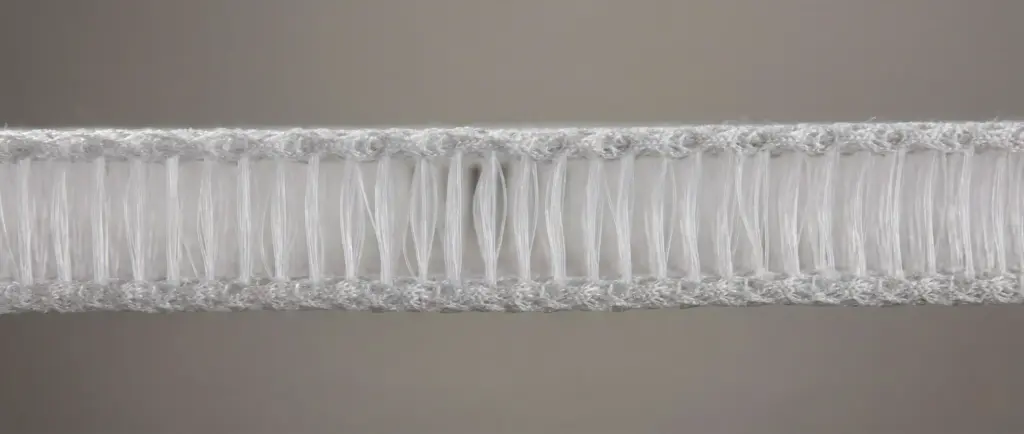 Gros plan sur la structure en maille 3D d'un sous-matelas anti-condensation pour tente de toit.